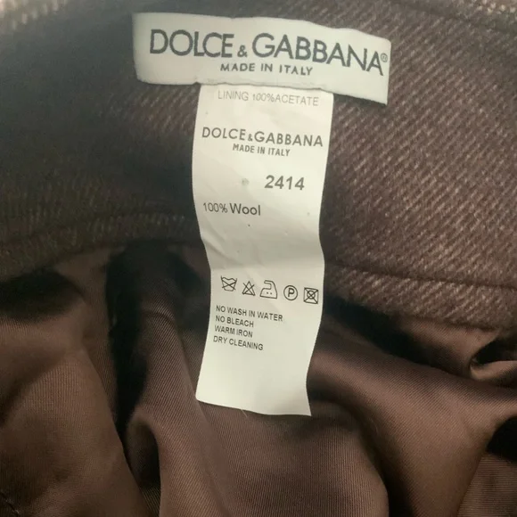 Vtg. Dolce & Gabbana Wool Pencil Skirt Size 40